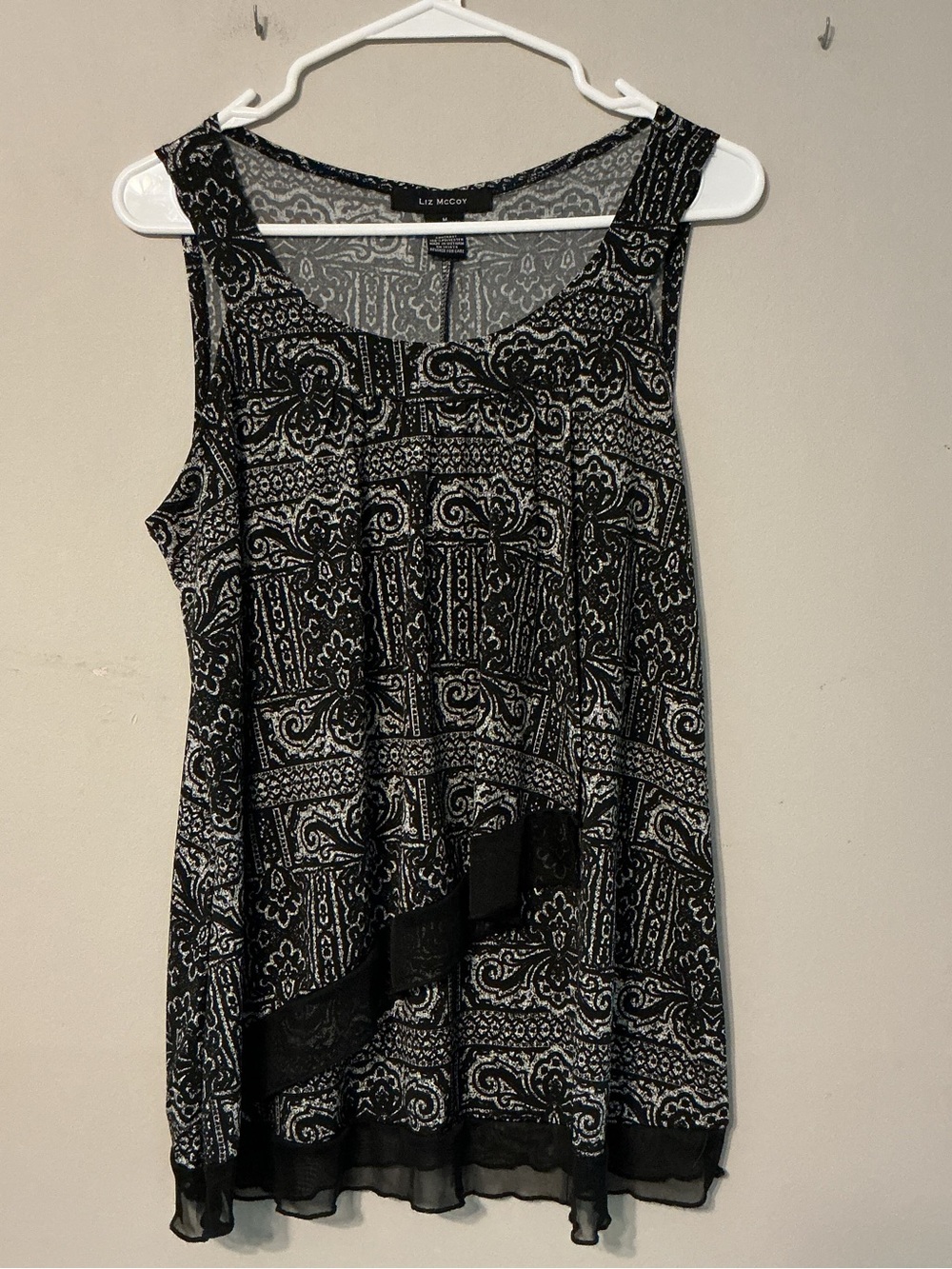 Liz McCoy Black/Grey Tank Tiered